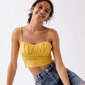 NWT Yellow Pacsun LA Hearts Bustier Tank Top